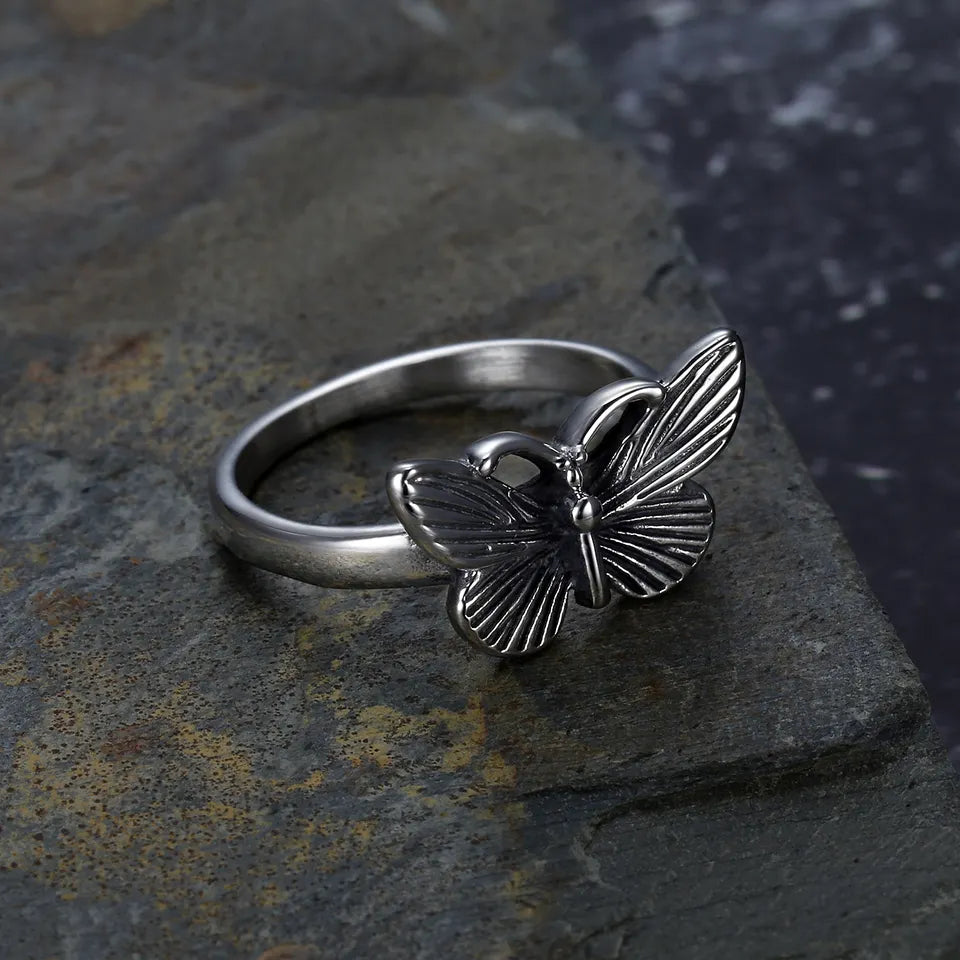 Stainless Butterfly Ring