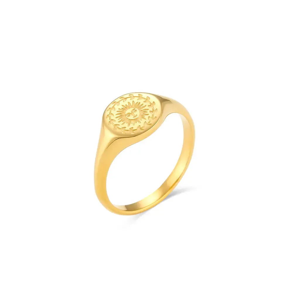 Gold Face Ring