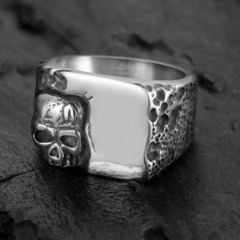 Plated Skull Ring