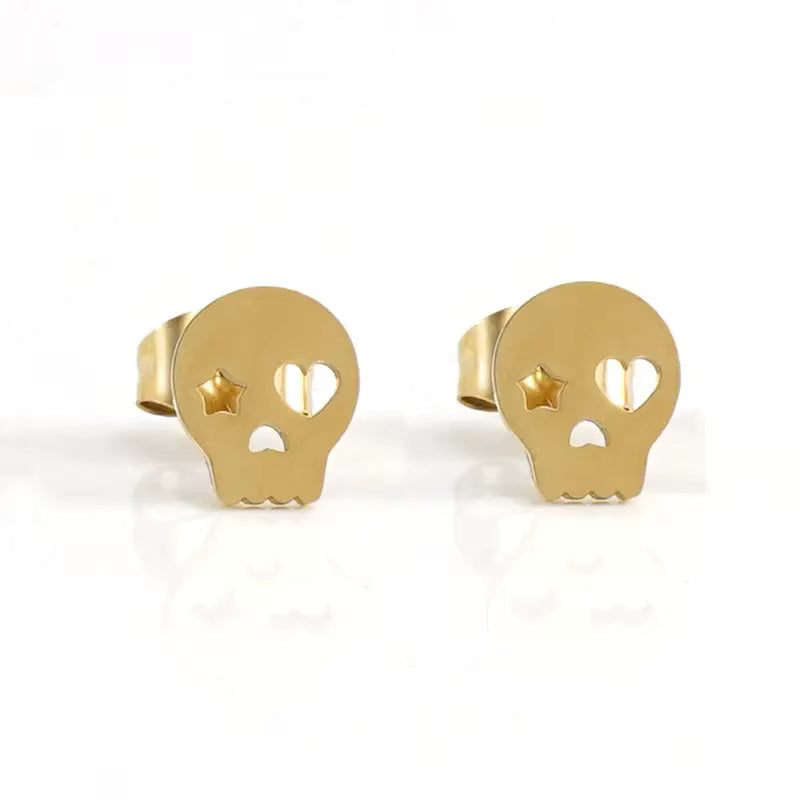 Butterfly Flower Heart Star Stud Earring