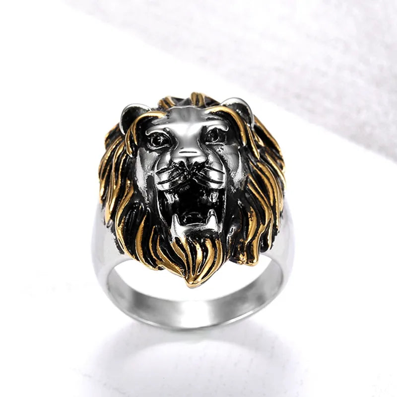 Great lion head ring