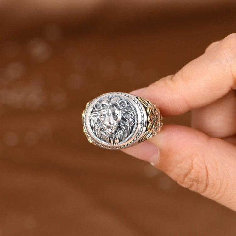 Gold Ivy Lion Ring