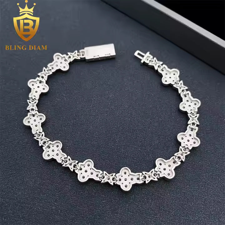 Floral Cross Bracelet