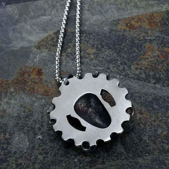 Punk Skull Wrench Pendant