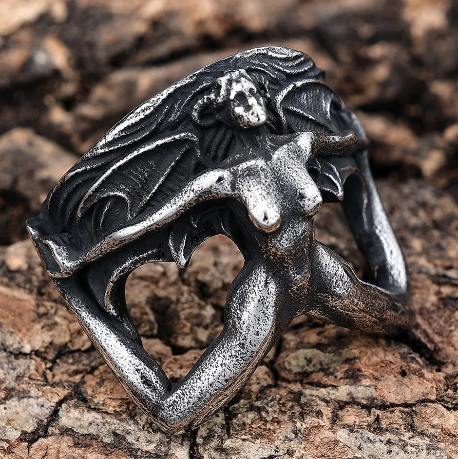 Winged Steel Ring