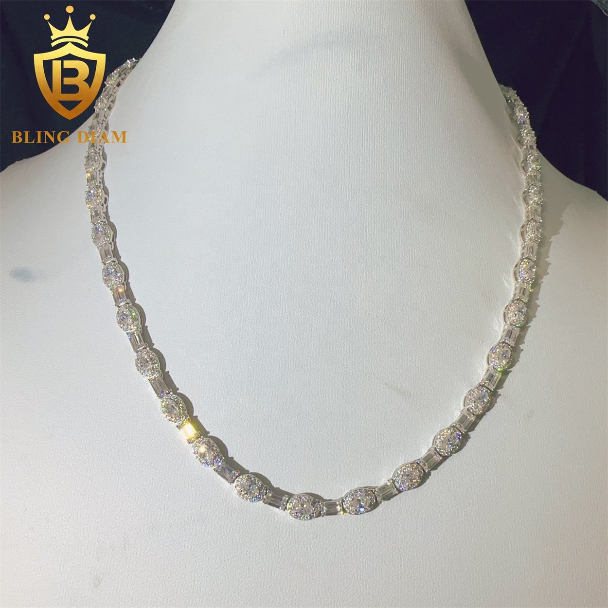 925 Sterling Silver VVS Moissanite 4mm Tennis Chain