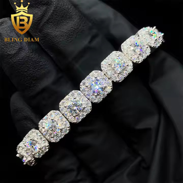 Tennis Bracelet | 10mm VVS Moissanite | 925 Sterling Silver