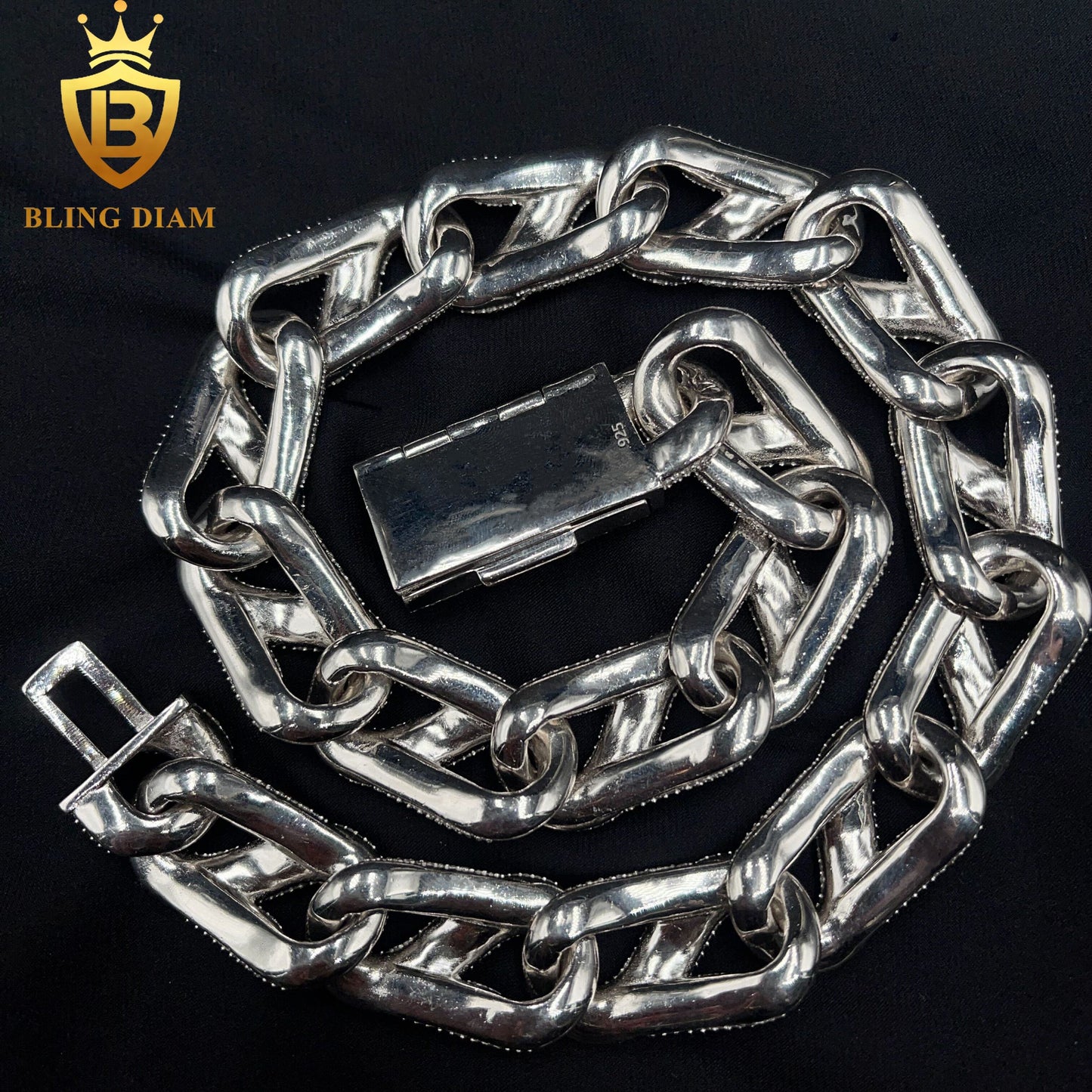 20mm 925 Sterling Silver VVS Moissanite Chains
