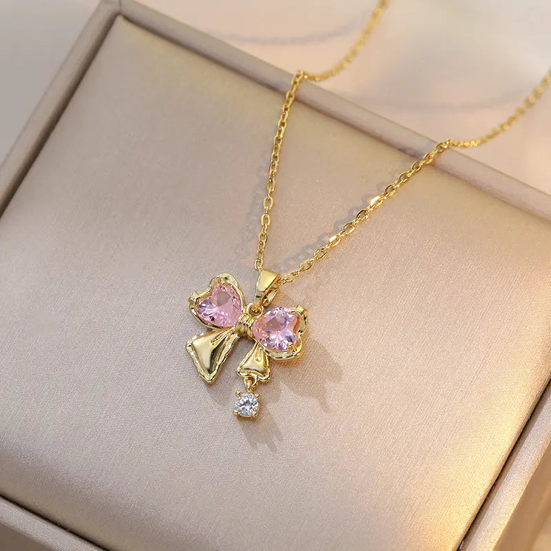 Crystal Bow Pendant