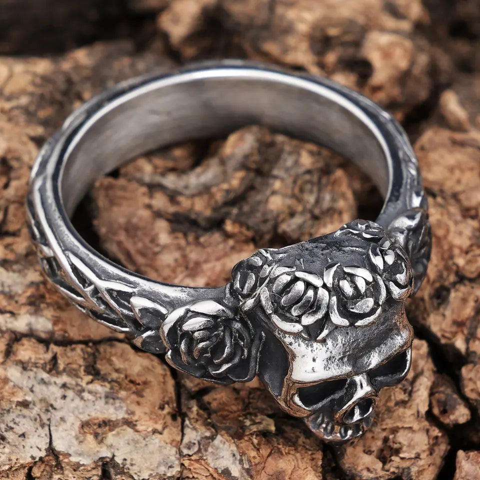 Skull Rose Ring