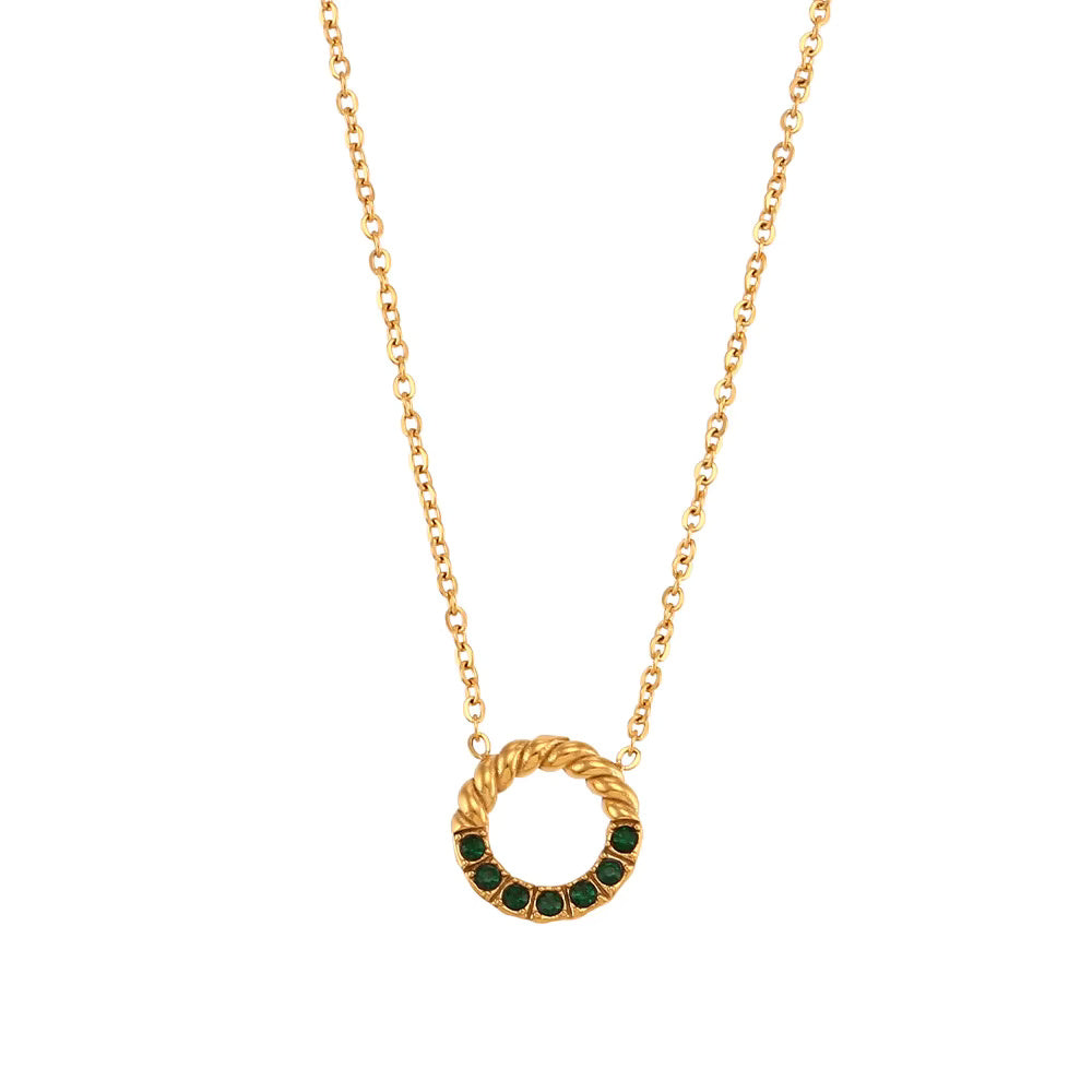 Twisted Circle Necklace
