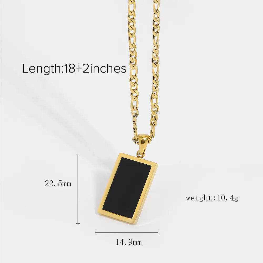 Square Stone Necklace