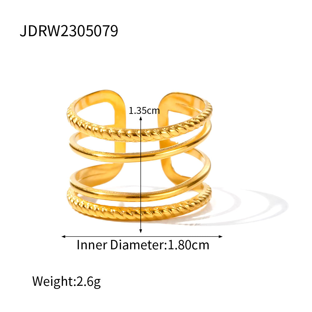 Multilayer Open Finger Rings