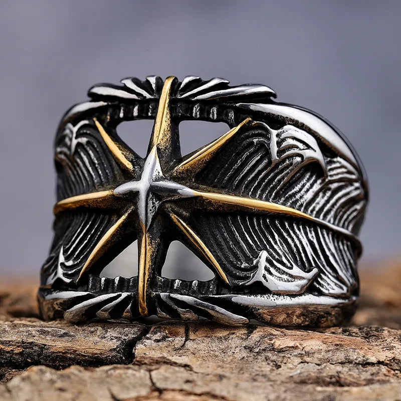 Polaris Star Compass Ring