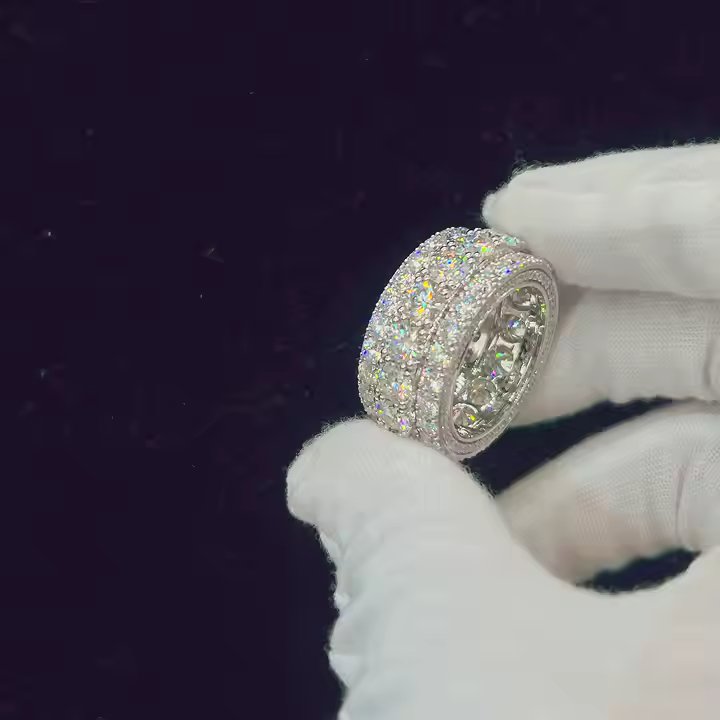 Ring - Full VVS Moissanite, Sterling Silver