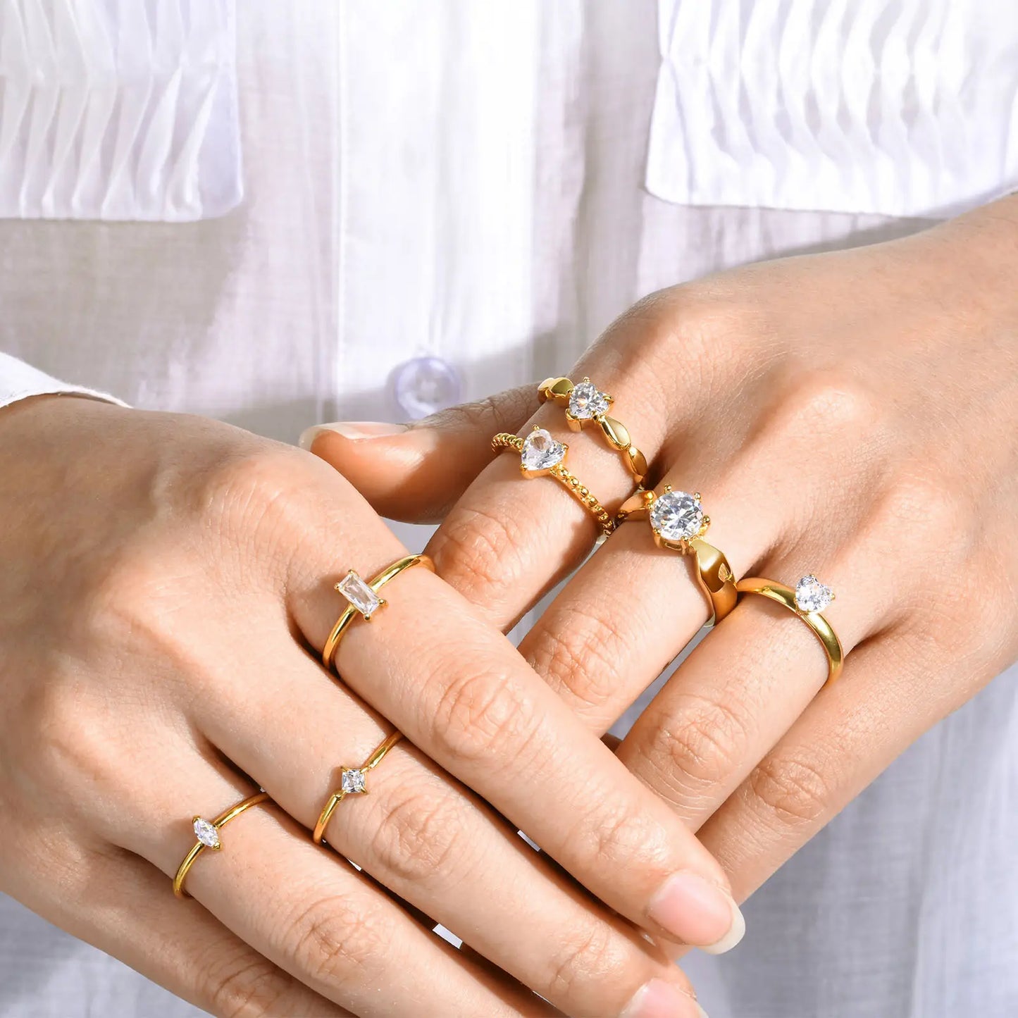 Gold Zircon Ring