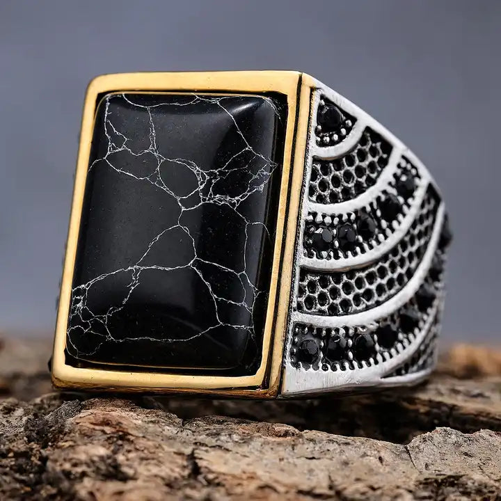 Black Stone Ring