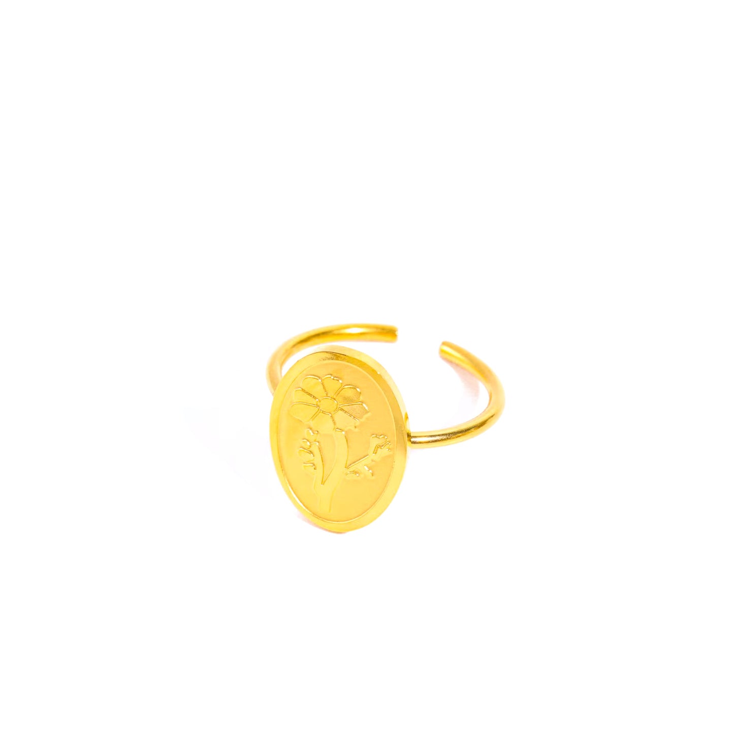 Floral Engraved Ring