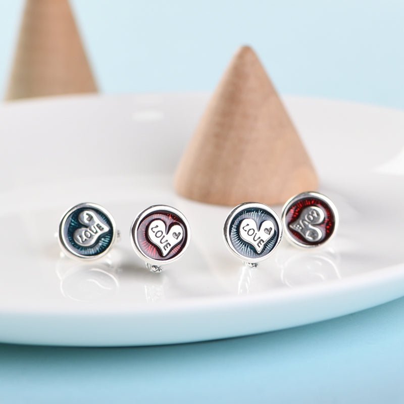 Oil Drop Heart love Earrings