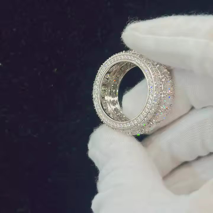 Ring - Full VVS Moissanite, Sterling Silver