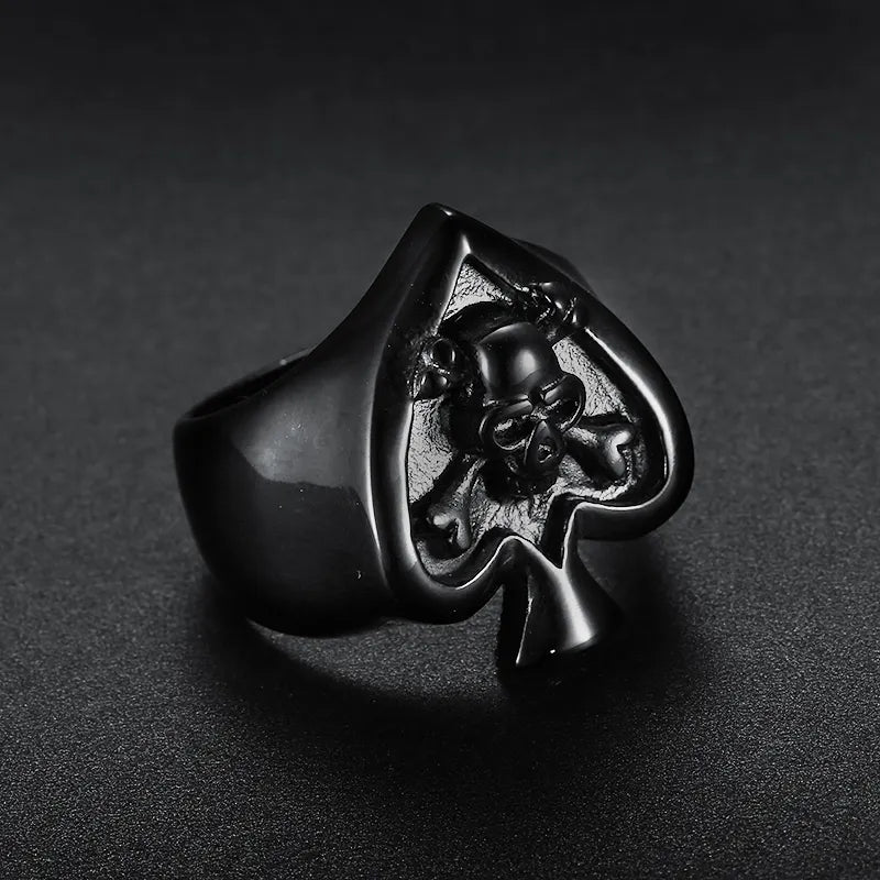 Skull Spade Ring