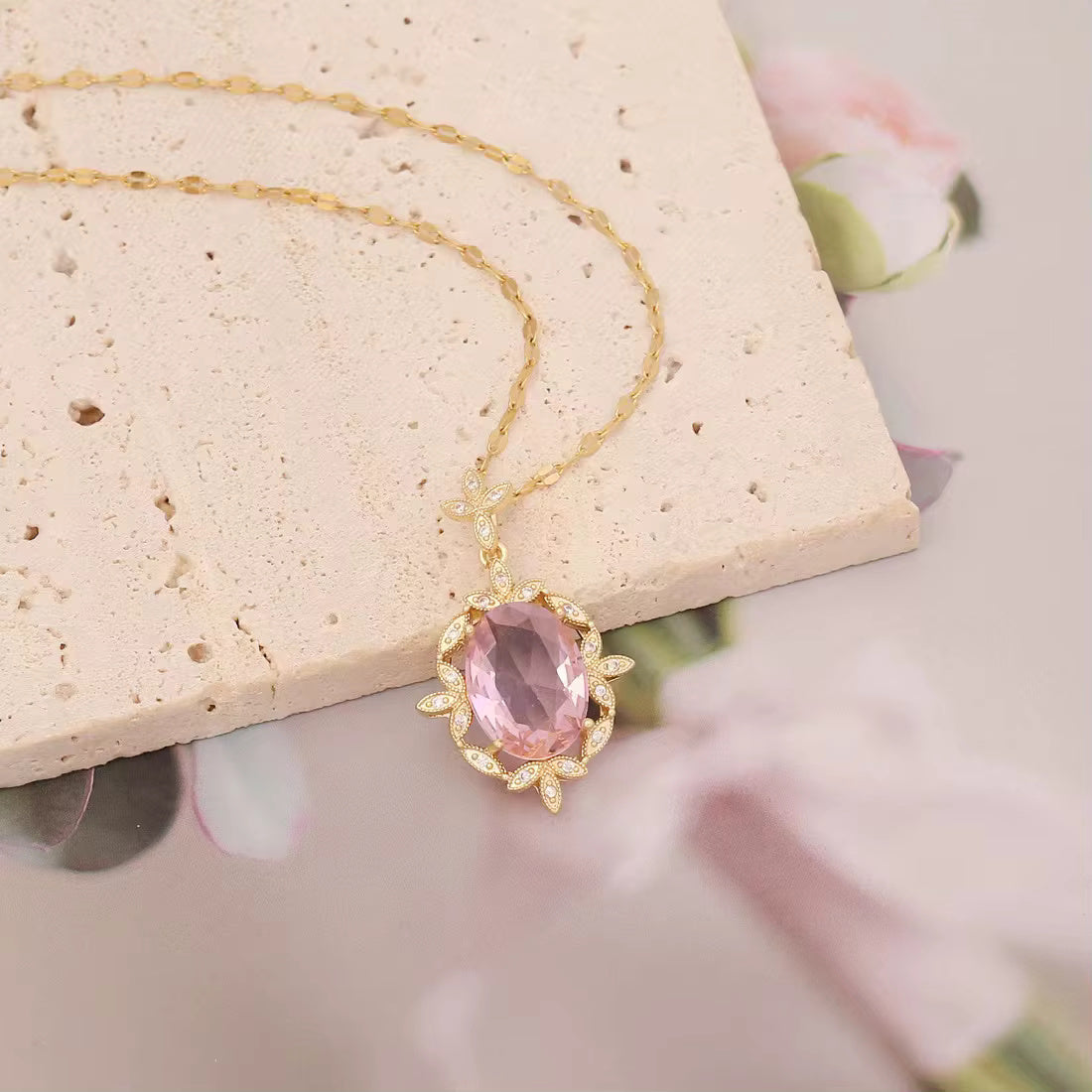 Pink Zircon Necklaces