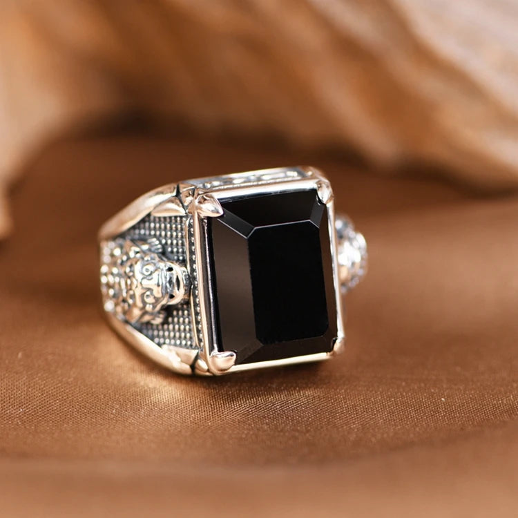Black Agate Ring