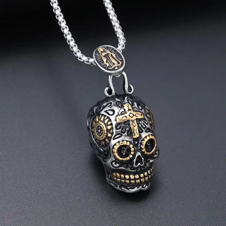 Virgin Mary Skull Pendant