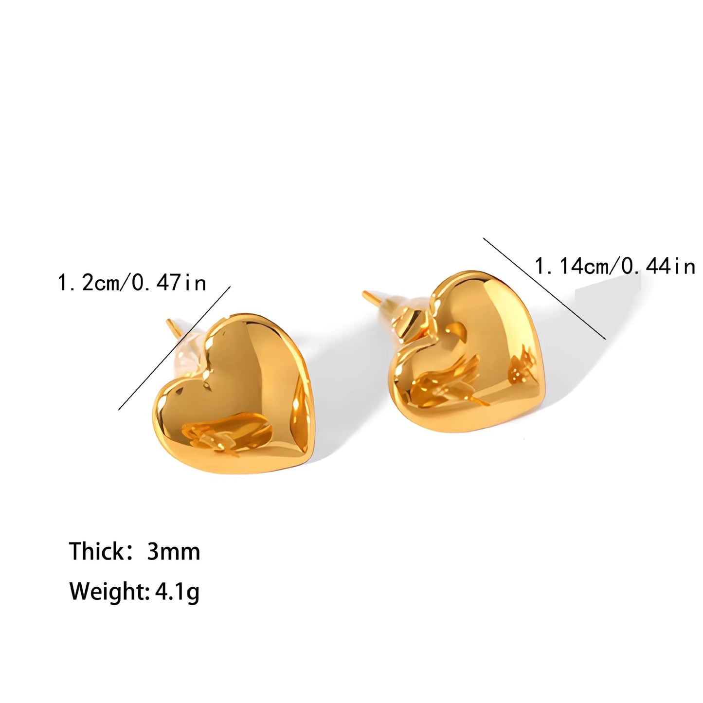 Heart Stud Earrings