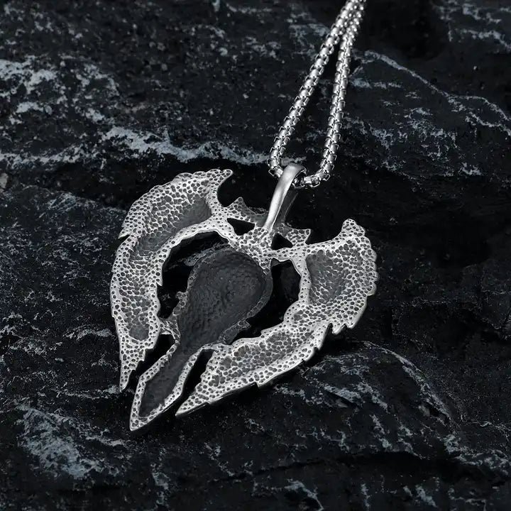 Skull & Wings Sword Pendant