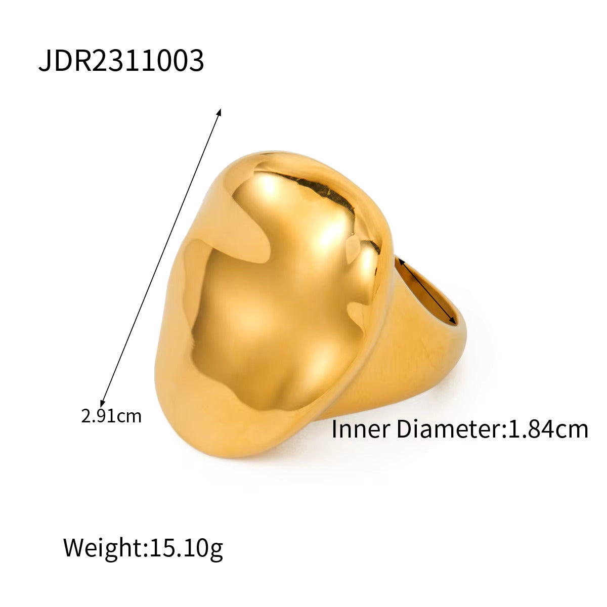 Gold Droplet Ring