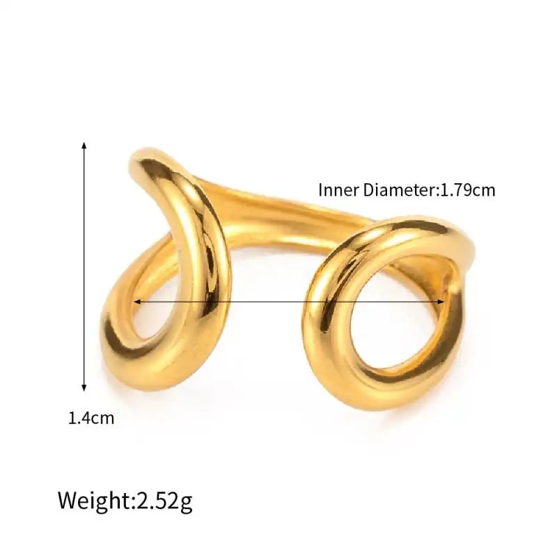 Gold Hexagon Ring