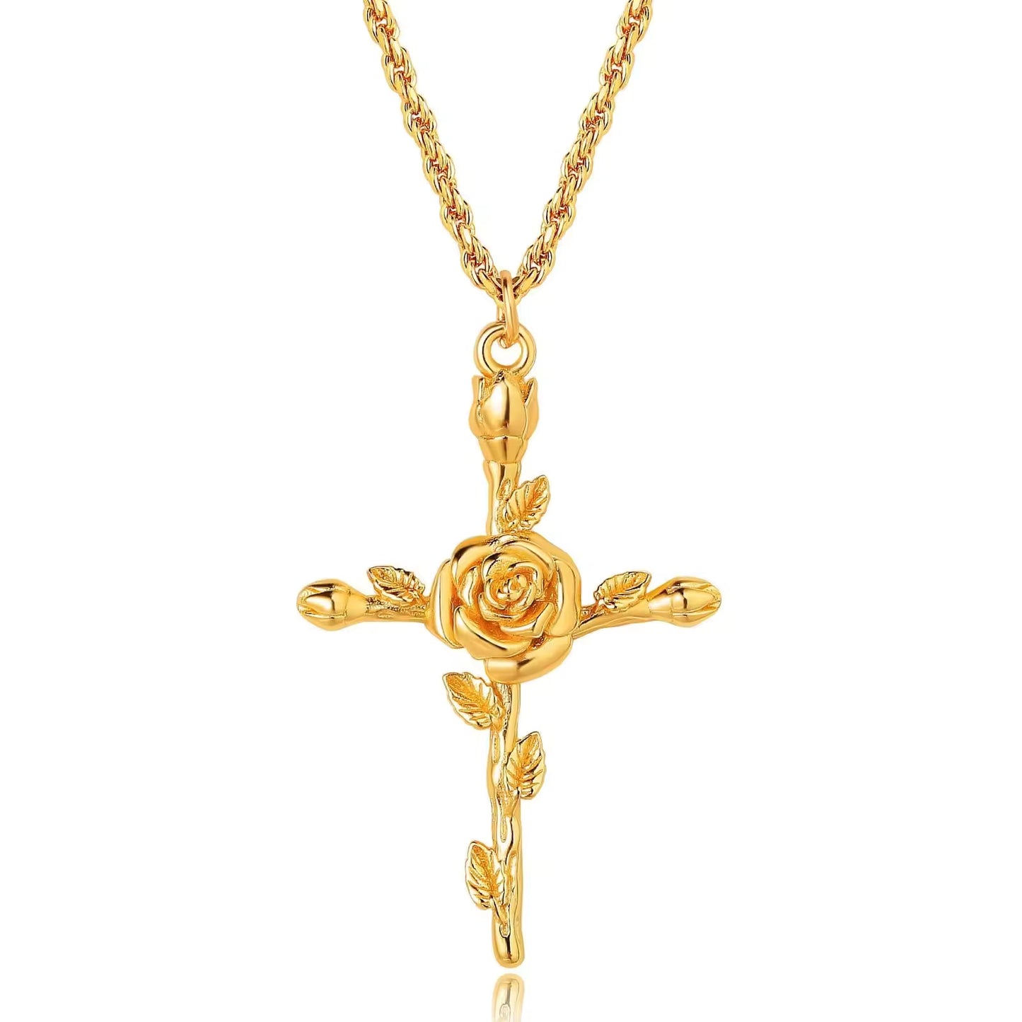 Floral Cross Pendant