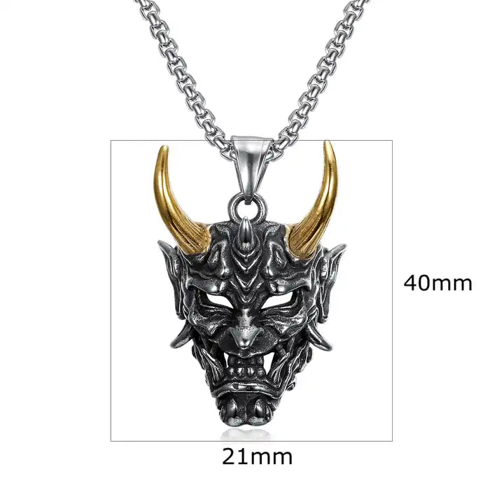 Oni Demon Skull Pendant