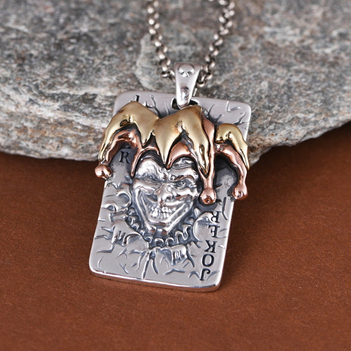 Square Clown Skull Necklace