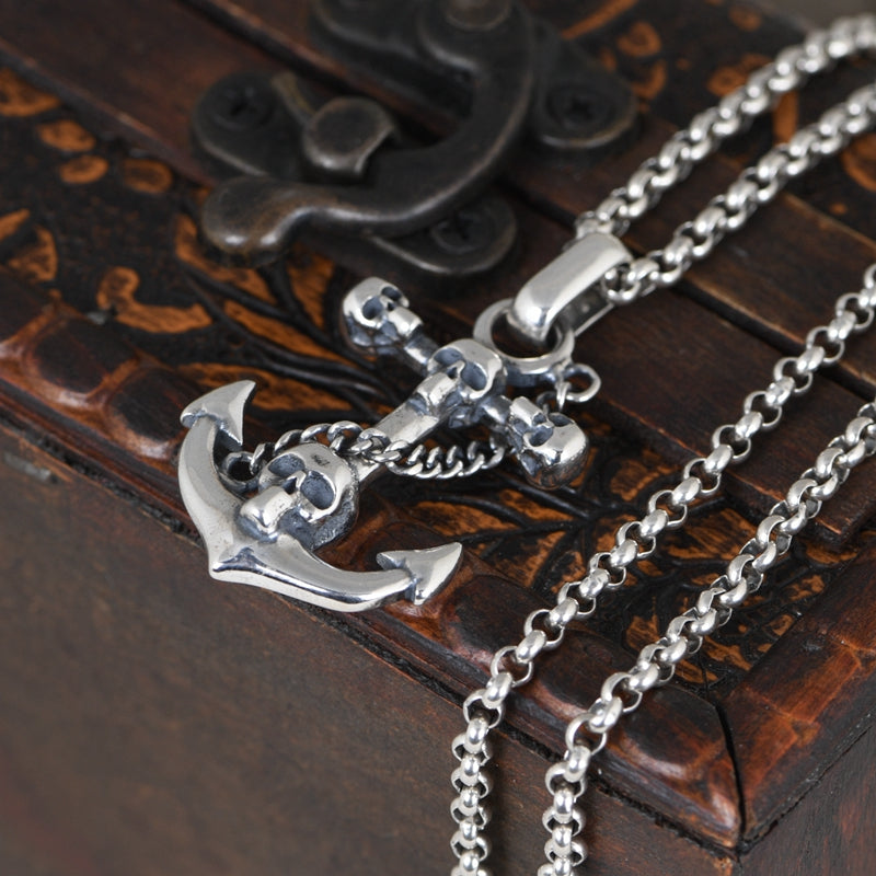 Skeleton Anchor Necklace