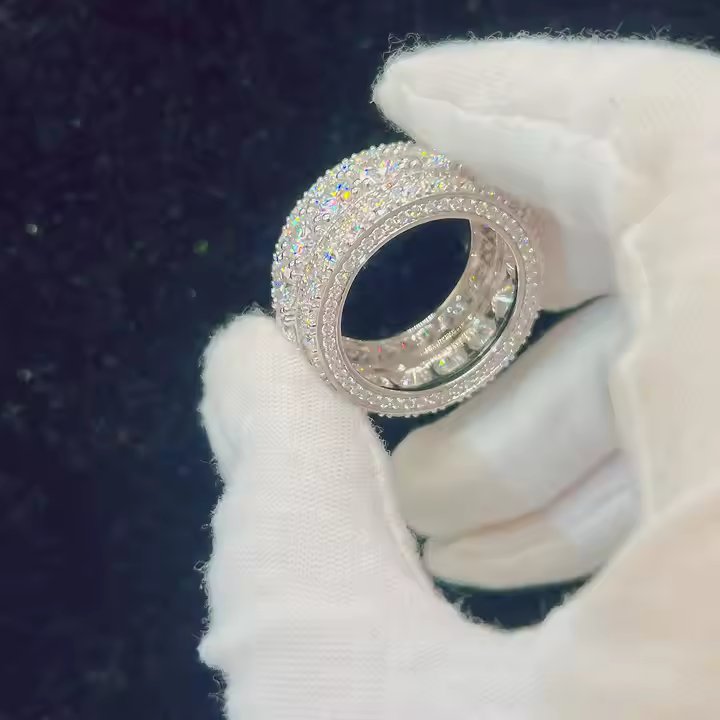 Ring - Full VVS Moissanite, Sterling Silver