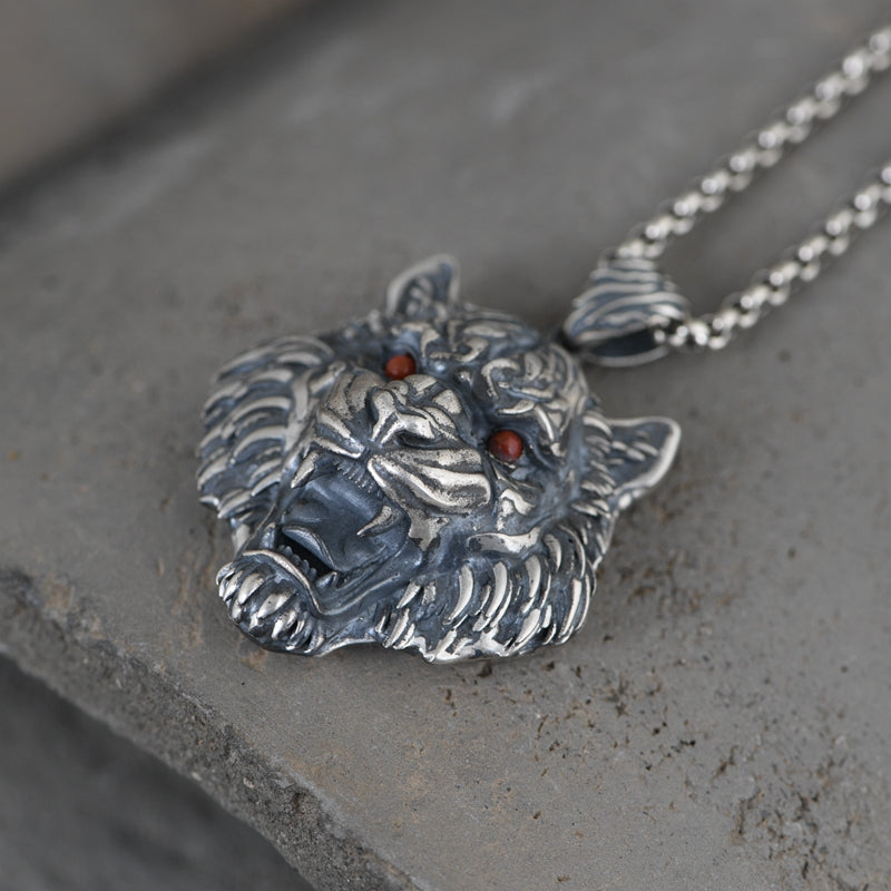 Rock Lion Head Necklace