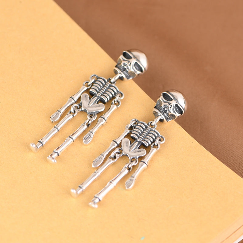 Skull Silver Earrings
