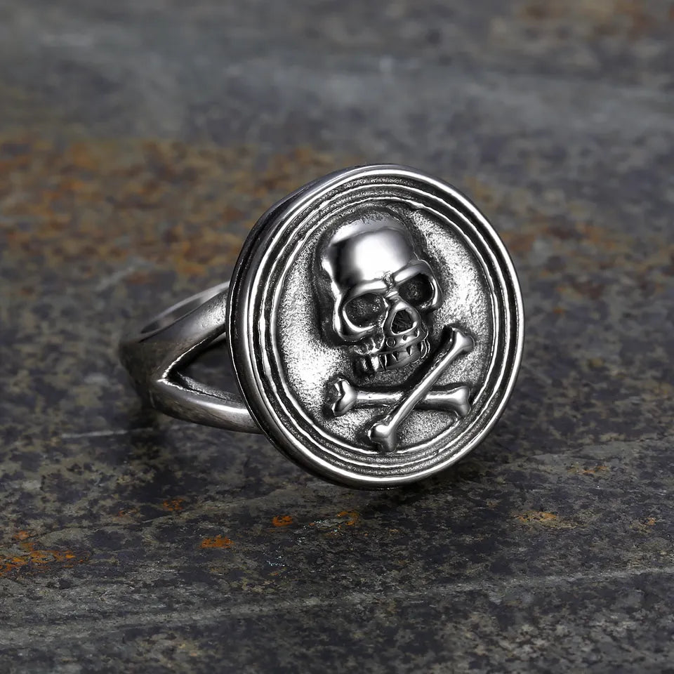 Pirate Crossed Bones Skull Ring