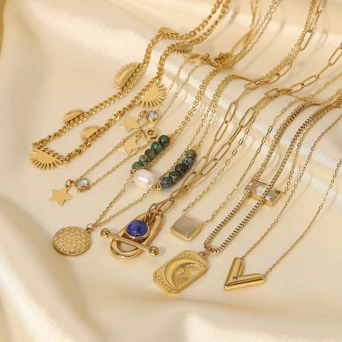Gold Necklace Set