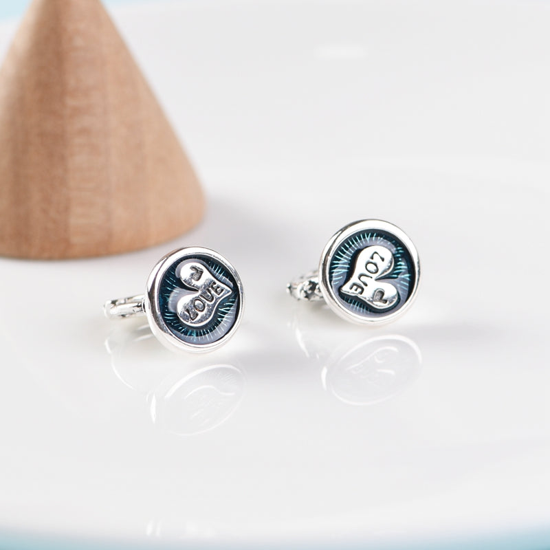 Oil Drop Heart love Earrings