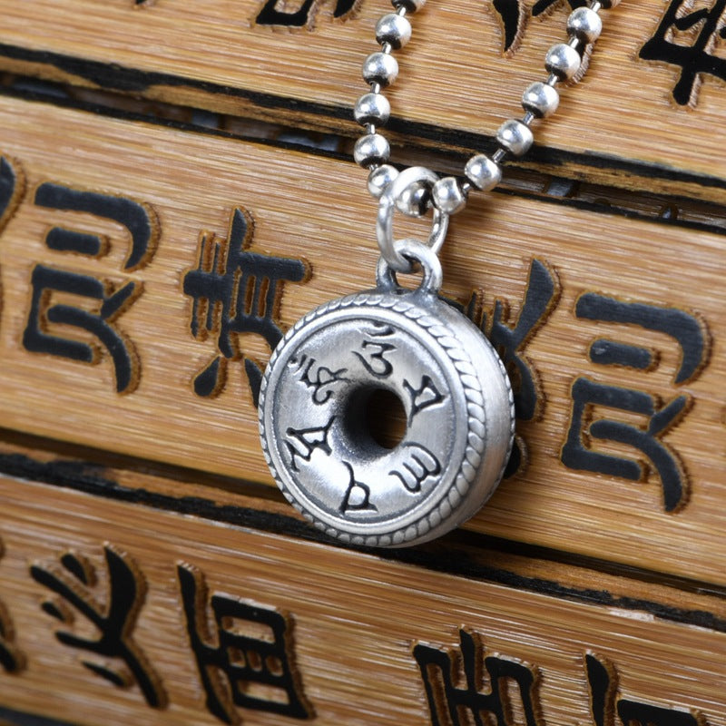 Peace Button Chinese Necklace