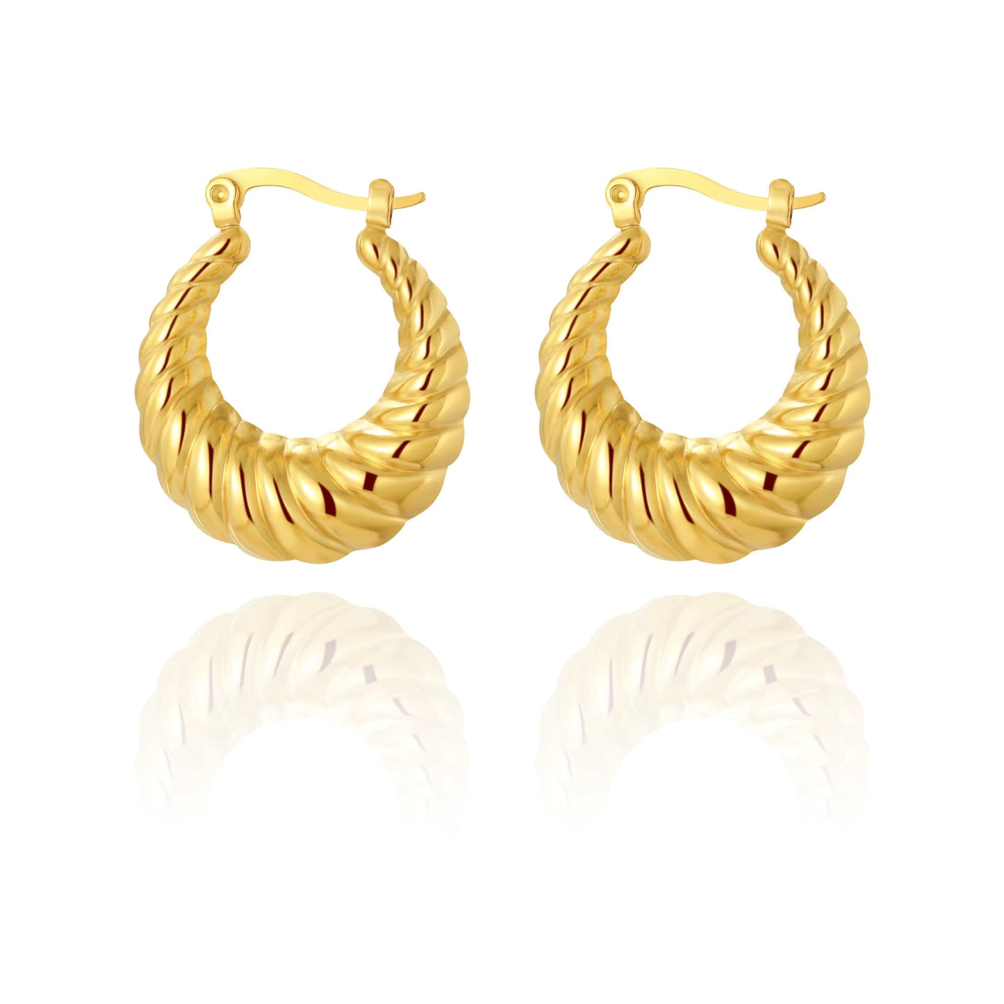 Gold Geometric Hoops