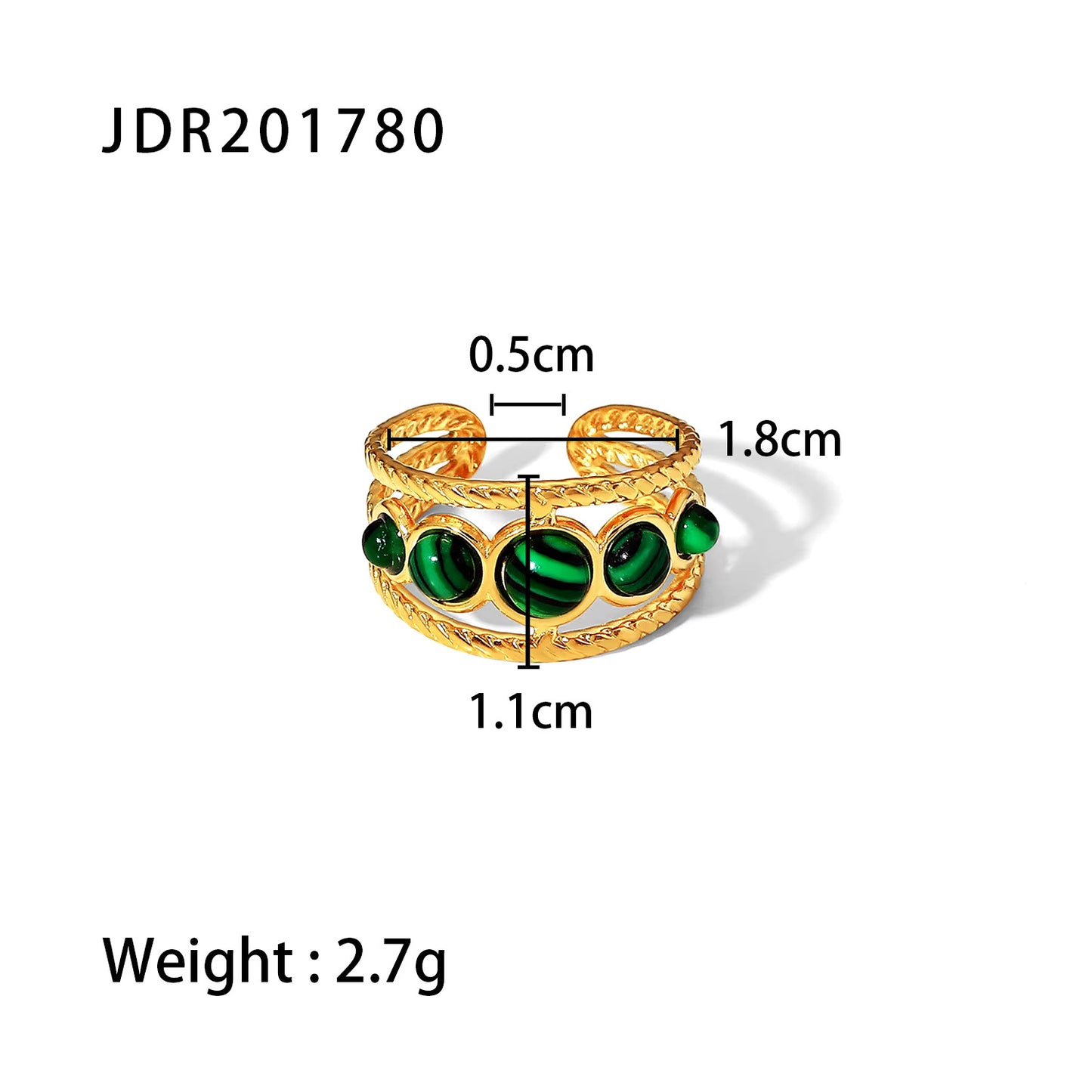 Multilayer Open Finger Rings