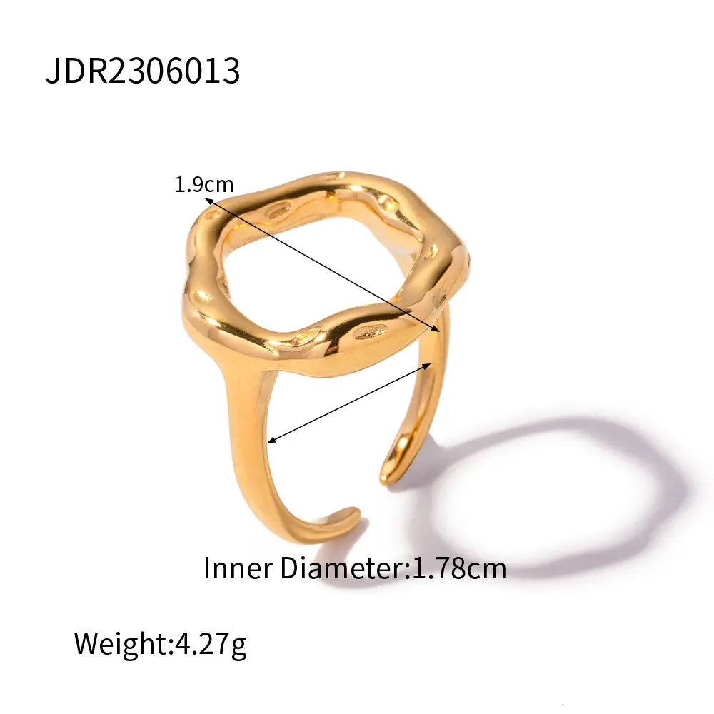 Hollow Flower Open Finger Ring