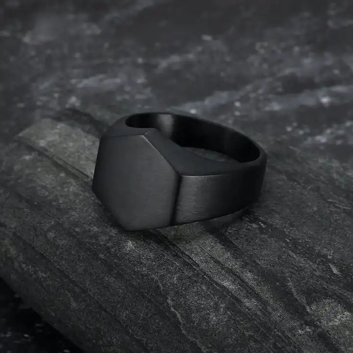 Hexagon Signet Ring