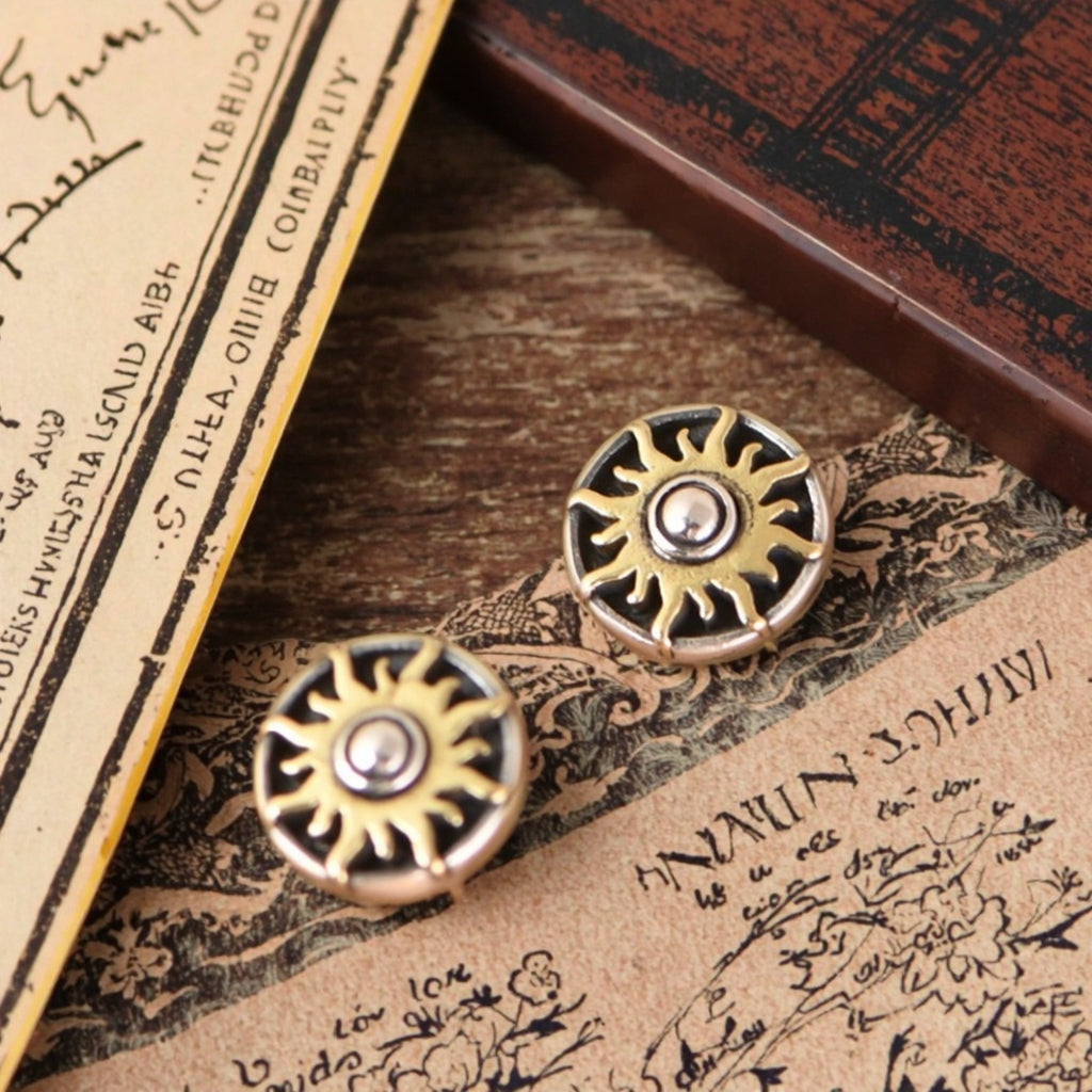 Sun Design Stud Earrings