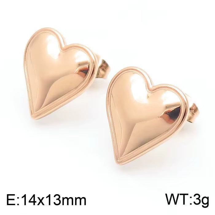 Two-tone Heart Earrings