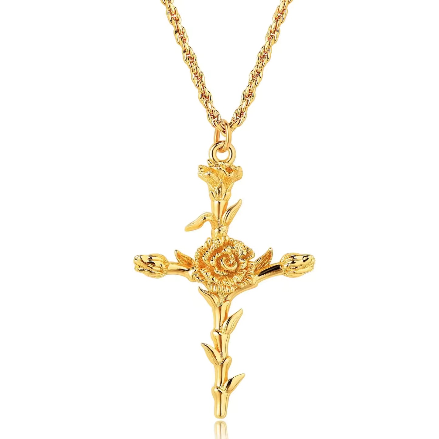 Floral Cross Pendant